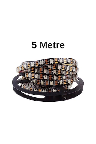 5 Metre Ws2812b Ip30 Adreslenebilir Magic Led 5 Volt 60 Chip