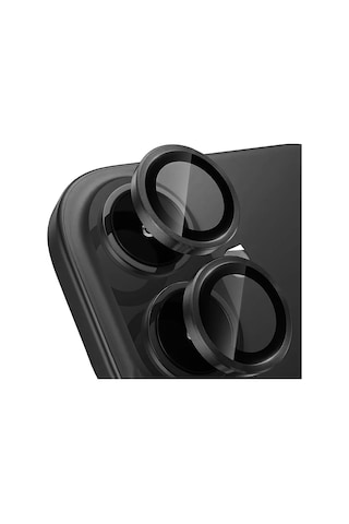 Apple Uyumlu iPhone 17 Zore Mikro Kamera Lens Koruyucu Siyah