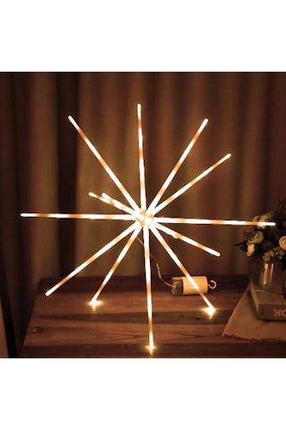 Pilli Dekoratif 8 Mod Kumandalı Günışığı Sarkıt Fişek Led 8 Mod