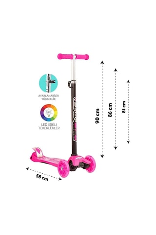 Maxi Twist Işıklı Scooter Pembe - 82244 Fuşya