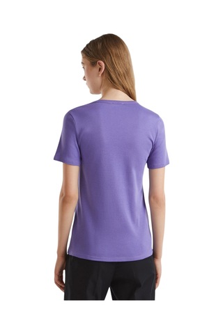 United Colors Of Benetton Kadın Benetton Yazılı Basic T-shirt Mavi