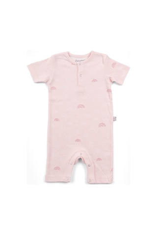 Boumini Kısa Kollu Şort Bebek Tulum Pembe Gökkuşağı-pembe Pembe
