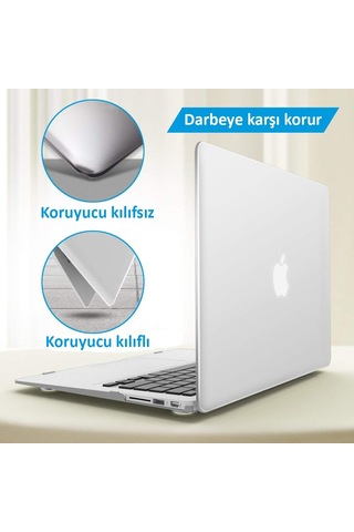 13" Macbook Uyumlu Pro M2 A2686 Mavi Mermer Kılıf Koruyucu Kapak Cmptm2-133bm
