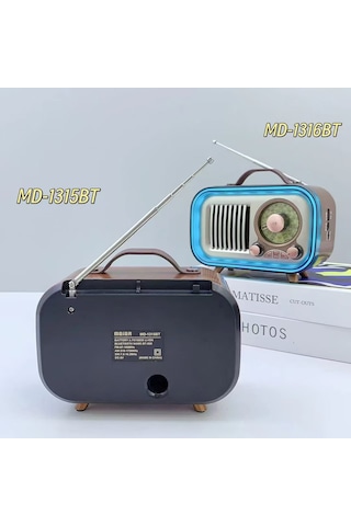 Rgb Kablosuz Şarjlı Nostaljik Radyo Mp3, Sd, Usb Bluetooth Hoparlör