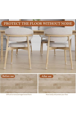 20 Adet, Parke Zeminler İçin Sandalye Bacak Zemin Koruyucular, Keçe Mobilya Pedleri Silikon Sandalye Çorapları Bacak Kapakları, Mobilya Koruyucuları, Orta Ham