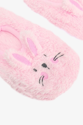 Penti Pembe Kız Çocuk Rabbit Tavşan Nakışlı Aksesuarlı Kaymaz Tabanlı Ev Çetiği Pnlhy85525sk-lp4 Pembe