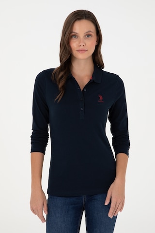 U.S. Polo Assn. Kadın Lacivert Basic Polo Yaka Sweatshirt 50289541-VR033
