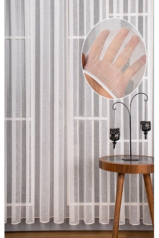 Evdepo Home Kullanıma Hazır Keten Tül Perde (540611657)