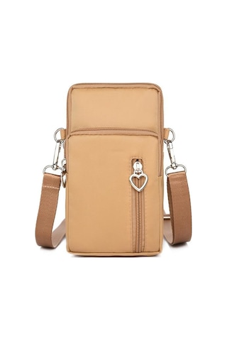 Rahat Küçük Omuz Çantası Kadın Cep Telefonu Cebi Durumda Su Geçirmez Naylon Spor Kol Paketi Mini Messenger Çanta Crossbody Çanta Haki