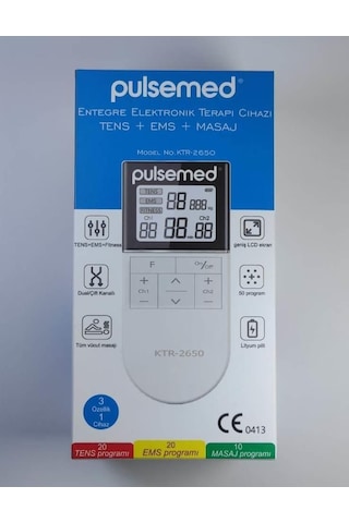 Medikaltec Pulsemed Entegre Elektronik Teraip Cihazı Tens-ems-masaj Özelliği Şarj Edilebilir