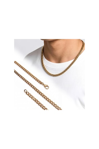 Moncuk Design Mariner Zincir Erkek Çelik Kolye 6x2mm 55cm Gold 3351eck037 Sarı Moncuk Design Mariner Zincir Erkek Çelik Kolye 6x2mm 55cm Gold 3351eck037 Sarı