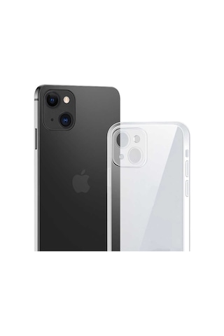Apple Uyumlu iPhone 13 Mini Kılıf Zore Blok Kapak Renksiz