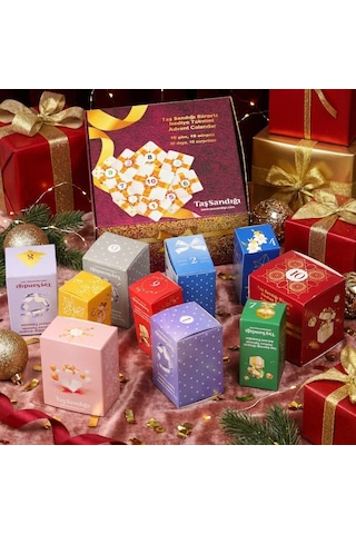 10 Lu Sürpriz Hediye Tesbih Kutusu - 10 Farklı Tesbih -10 Günlük Advent Calender Tesbih Kutusu