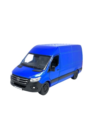 Kinsmart Mercedes-benz Sprinter 1:48 Ölçek Metal Çek Bırak Oyuncak Minibüs - Lacivert Model Araba