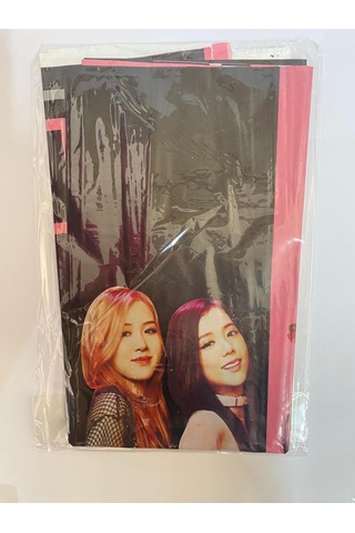 Özel Seri Black Pink Plastik Masa Örtüsü 120 180 Cm Alışveriş Parti Malzemesi Dekor Siyah