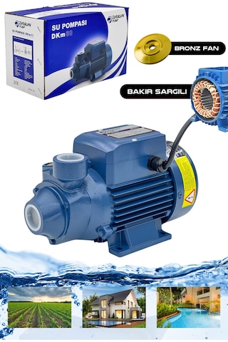 Dayuan Dkm60 Bakır Sargılı 0,37kw 0,5hp Su Pompası