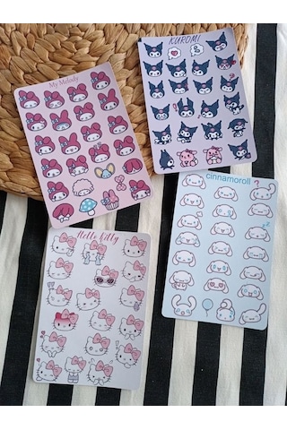 Hello Kitty Sanrio Karakterler Etiket Planlayıcı Telefon Sticker Seti