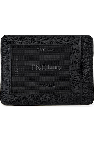 Tamer Tanca Erkek Hakiki Deri Siyah Havyar Kartlık 1148 350 Erk Krtlk Sk25-26 Sıyah Hvyr Siyah