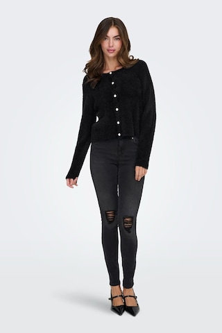 Only Kadın Onlpetra İnci Düğmeli Bisiklet Yaka Örgü Hırka 15350655 Siyah Siyah