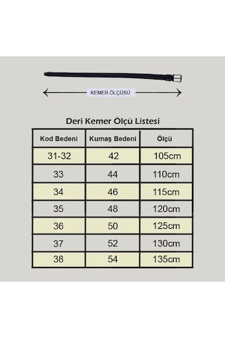 Efluce Erkek Hakiki Deri Kemer 4cm Kahverengi