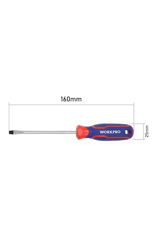 Workpro Wp221013 3x75mm Cr-v Profesyonel Düz Tornavida Fr Wp221013