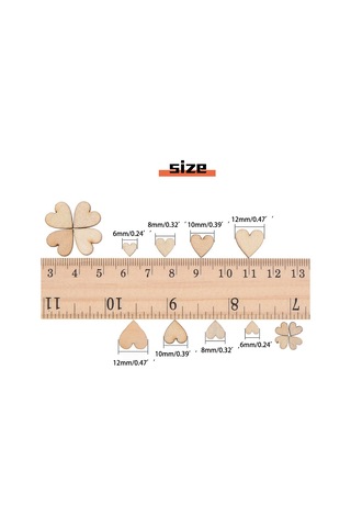 Xiyyadms 200 Adet Ahşap Kalp Dilimleri - Ev & Düğün Dekorasyonu, Boyama/m Yazma Uygun, Dayanıklı Boxwood Malzeme