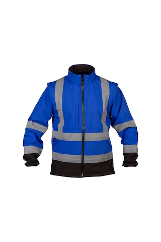Cosywolf Cw002233 Bold Reflektörlü Softshell Mont Mavi Siyah Mavi - Siyah