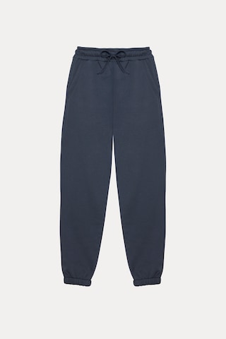 Tudors Unisex Relax Fit Rahat Kesim Şardonlu 3 Cepli Lastikli Jogger Paça Gri Eşofman Altı-32646 Gri