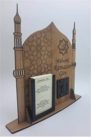 Dualı Ve Hadisli Ahşap Ramazan Geri Sayım Takvimi 001