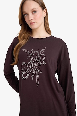 Defacto Relax Fit Bisiklet Yaka Uzun Kollu Tişört G2799ax26spbn340 Kahve-bn340