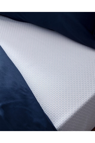 Madame Coco Coyne Tek Kişilik %100 Pamuk Baskılı Saten Nevresim Takımı - Lacivert Lacivert