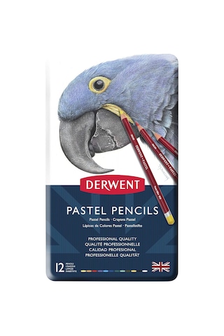 Derwent Pastel Renkli Metal Kutuda 12 Stück