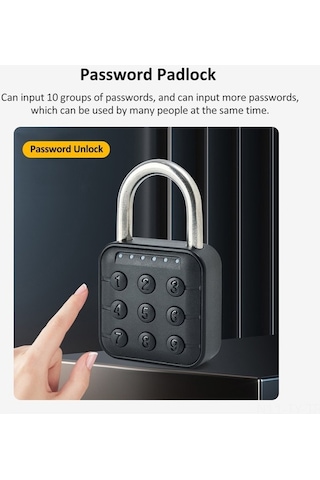 Besthome1 Siyah Renk Sy13 Model Cr2032 Pil İle Şifreli Akıllı Kilit, 6 Haneli Şifre