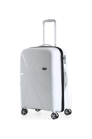 Ççs 5264 Polipropilen Büyük Boy Valiz Beyaz