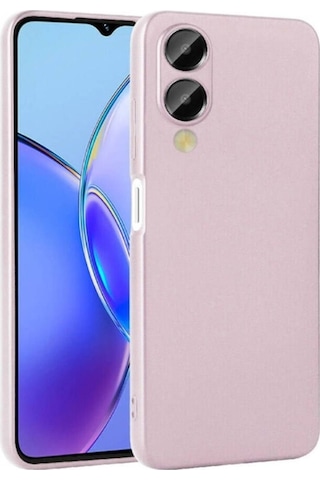 Vivo Y17s Kılıf Zore Premier Silikon Kapak Rose Gold