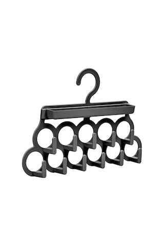 Kravat Ve Şal Askısı - Takı Ve Aksesuar Düzenleyici Askı - Siyah Renkli