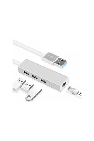 3 Bağlantı Noktalı Usb3.0 To 3usb3.0 10 100 Mbps Ethernet Kablolu Çevirici