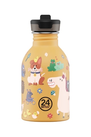 Kids Bottle Farm Friends Paslanmaz Çelik Çocuk Su Matarası 250 Ml Renkli
