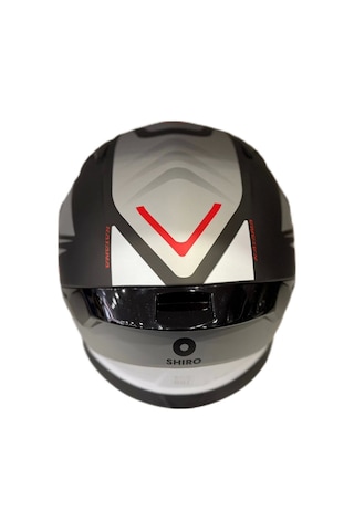 Shiro Katana Sv Orbe Kapalı Kask Mat Gri - Siyah
