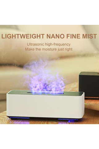 Uçucu Yağ Difüzörü 280ml, Sanal Alevli Ev İçin Difüzörler, Ultrasonik Elektrik Aromaterapi Difüzör, Yatak Odası İçin Hava Nemlendiricisi Aqua Flame Nemlendiricisi