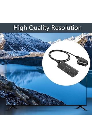 Hdmı To Scart Dönüştürücü Adaptör, Hdmı Görüntü Ve Sesi Scart Cvbs E Çevirme, 1080p Destekli, Pal Ntsc Uyumlu, Eski Tip Tv Ve Vhs Dvd İçin Zr1127