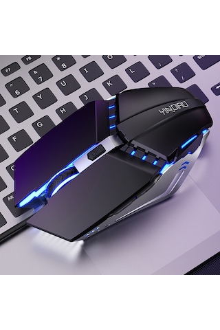 Yındıao 6 Tuşlu Oyun Ofisi Usb Sessiz Mekanik Kablolu Fare Siyah Diğer