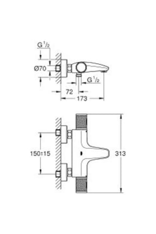 Grohe Grt 1000 Performance Thm Bath Exp - 34830000 Krom Kaplama