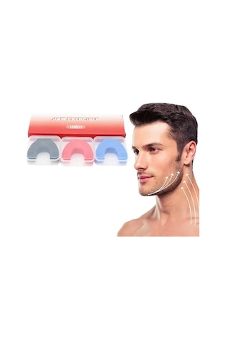 Başlangıç-orta-zor Jawline Face Yoga Çene Kası Egzersiz Topu 3'lü Set