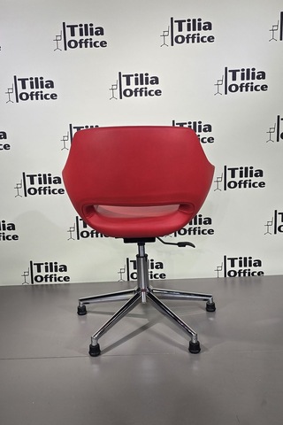 Monaco Çalışma Kesim Koltuğu Konik Sabit Ayak Kırmızı