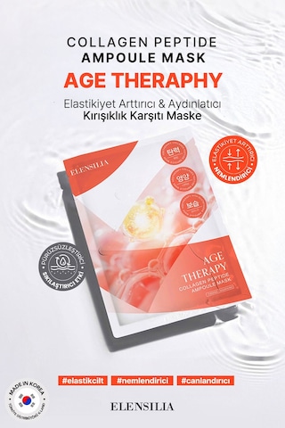 Elensılıa Kolajen ve Peptit Kompleksi Kağıt Maske Elensilia Collagen Peptide Ampoule Mask