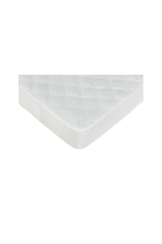 Kapitoneli Sıvı Geçirmez Fitted 90x190 Cm Tek Kişilik Alez Beyaz