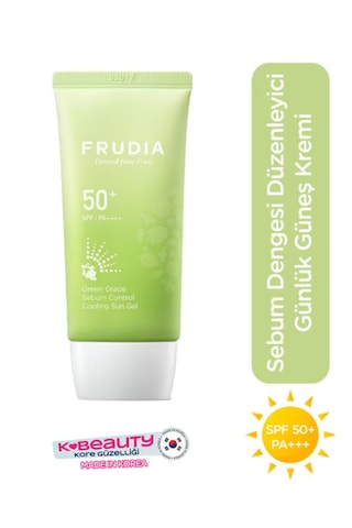 Frudia Green Grape Sebum Kontrolü Sağlayan Serinletici Yüz Güneş Kremi Spf50+ Pa++++ 50 G