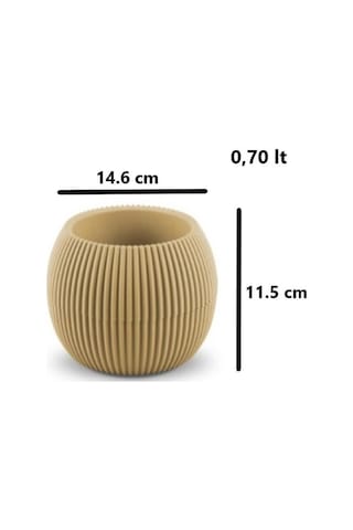 Omnipazar Krs-363 Plastik Mercan Kaktüs Saksı 0.7 Litre Soft Sarı 6 Adet