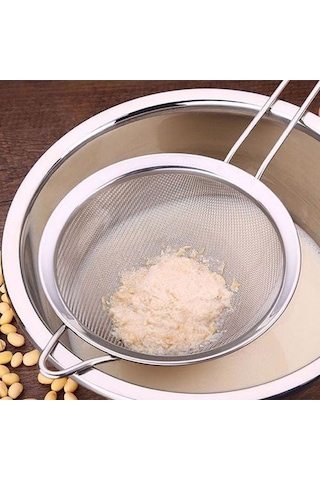 Un Süzgeci Sıvı Süzgeci Paslanmaz Çelik Süzgeç 8 Cm Gri